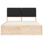 vidaXL Cadre de lit avec tête de lit rembourrée Noir 135 x 190 cm