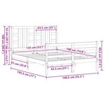 vidaXL Cadre de lit sans matelas bois de pin massif
