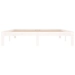 vidaXL Cadre de lit sans matelas blanc bois massif 150x200 cm
