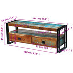 vidaXL Meuble TV Bois de récupération massif