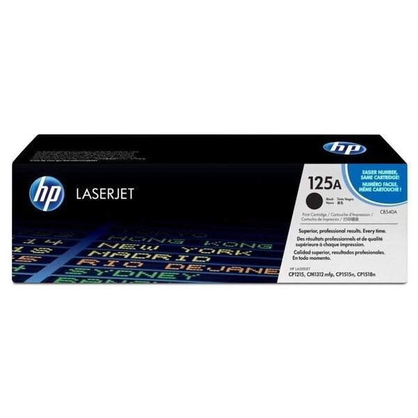 HP 125A toner LaserJet noir authentique (CB540A) pour HP Color LaserJet CM1312/CP1215/CP1217/CP1515/CP1518