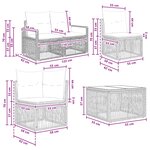 vidaXL Ensemble de canapé de jardin 11 Pièces Beige polyrotin