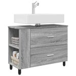 vidaXL Unité de vanité de salle de bain Sonoma gris 80 x 35 x 60 cm
