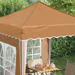 vidaXL Tente de fête pop-up 195 x 195 x 245 cm Beige Tissu Oxford