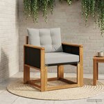 vidaXL Sofa de milieu extérieur Bois d'Acacia Massif Naturel