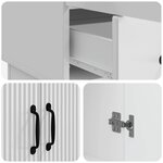 vidaXL Buffet Blanc brillant 66 x 34 5 x 92 cm Bois d'ingénierie
