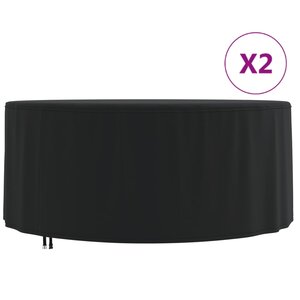 vidaXL Housses de salon de jardin 2 Pièces Ø 182x71 cm 420D tissu oxford