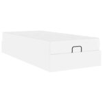 vidaXL Cadre de lit avec matelas Blanc pur 80 x 200 cm Faux cuir