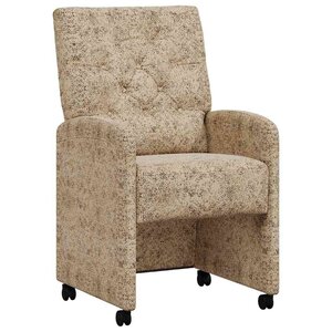 vidaXL Chaises de Salle à Manger avec Roues 2 Pièces Gris clair