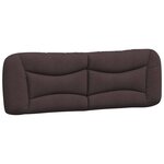 vidaXL Coussin de tête de lit marron foncé 160 cm tissu