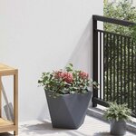 vidaXL Jardinière Anthracite 30 x 30 x 30 cm Acier