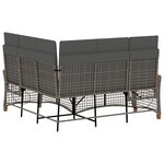 vidaXL Ensemble de canapés inclinables de jardin Gris et Gris foncé