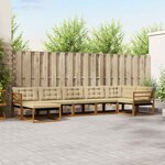 vidaXL Ensemble de canapés d'extérieur 7 Pièces Naturel et Beige