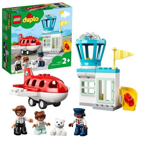 Lego 10961 duplo town avion et aéroport jouet enfant 2 ans avec figurine de  pilote - La Poste