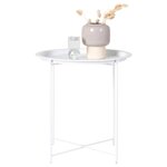 House Nordic Table d'appoint Anne 47 cm Rond Blanc