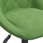 vidaXL Chaise de salle à manger Vert clair Velours