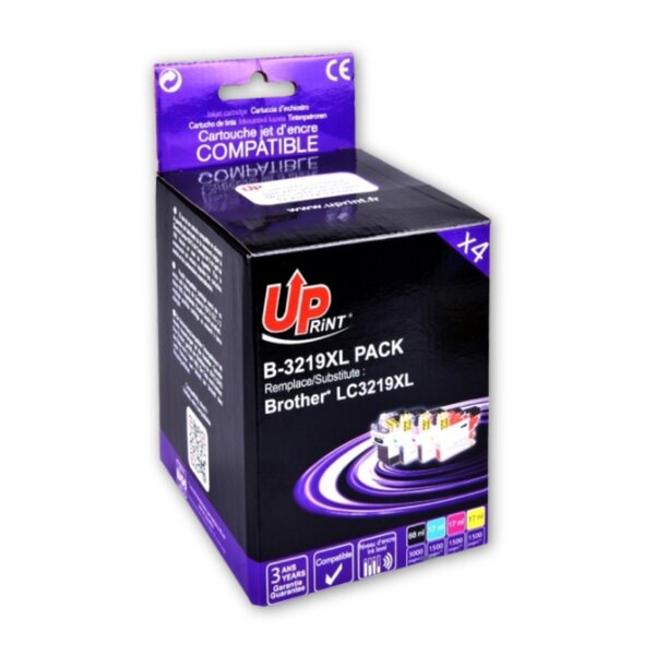 Pack UPrint compatible BROTHER LC3219 XL 4 cartouches