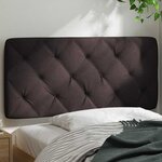 vidaXL Coussin de tête de lit marron foncé 100 cm tissu