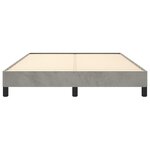 vidaXL Cadre de lit Gris clair 140x200 cm Velours