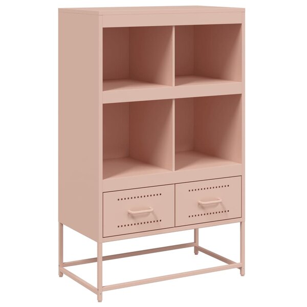 vidaXL Buffet haut rose 68 5x39x111 5 cm acier laminé à froid