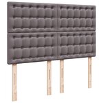 VidaXL Cadre de lit ottoman avec matelas gris 140x190 cm similicuir