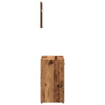 vidaXL Armoire de salle de bain et miroir vieux bois bois d'ingénierie