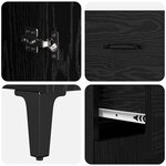 vidaXL Buffet Chêne noir 34 x 69.5 x 90 cm Bois d'ingénierie