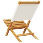 vidaXL Chaises de jardin pliantes lot de 6 tissu et bois massif