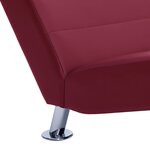Vidaxl chaise longue avec oreiller rouge bordeaux similicuir