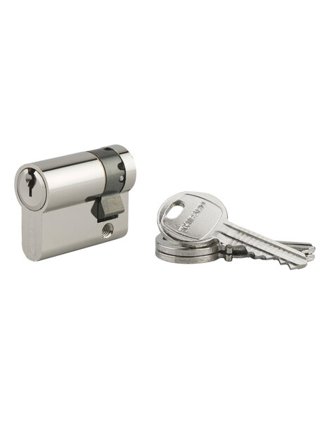 THIRARD - Demi-Cylindre de serrure  HG5  anti-arrachement  30x10mm  nickelé  3 clés - THIRARD