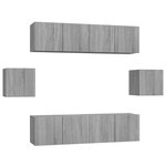 vidaXL Ensemble de meubles TV 6 Pièces Sonoma gris Bois d'ingénierie