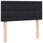 vidaXL Sommier à lattes de lit avec matelas noir 80x210 cm velours