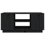 vidaXL Table basse Noir 90x49x40 5 cm Bois massif de pin