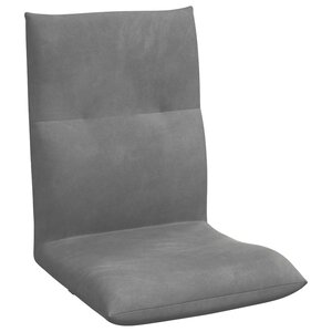 vidaXL Fauteuil de sol ajustable Gris foncé Velours