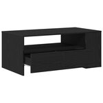 Table basse en chêne noir 102x55x43 5 cm en bois reconstitué