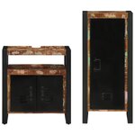 vidaXL Ensemble de mobilier de salle de bain avec étagère avec stockage avec porte 2 Pièces