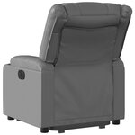 vidaXL Fauteuil inclinable électrique gris similicuir