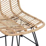 vidaXL Chaise de bar 2 Pièces Naturel 44 5 x 54 5 x 97 5 cm