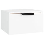 vidaXL Tables de chevet murales 2 Pièces blanc 34x30x20 cm