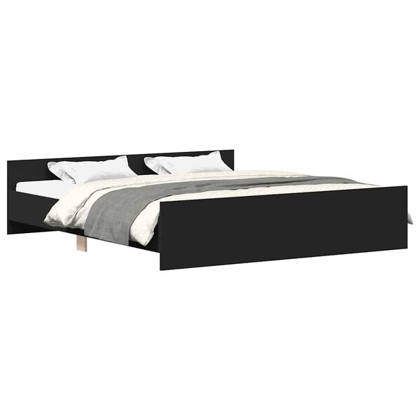 vidaXL Cadre de lit sans matelas noir 160x200 cm