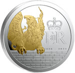 Monnaie QUEEN'S BEAST Gilded Set 5x1 Oz Argent 5 Pounds Pitcairn Islands 2026 (PRÉCOMMANDE)
