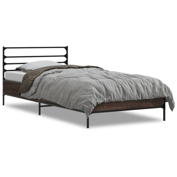 vidaXL Cadre de lit sans matelas chêne marron 75x190 cm