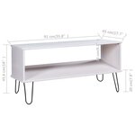 vidaXL Table basse New York Blanc Bois de pin massif