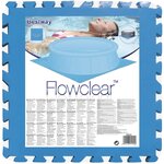 Bestway Protecteurs de plancher de piscine 8 Pièces Bleu 58220