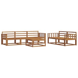 vidaXL Ensemble de canapés d'extérieur 6 Pièces Naturel