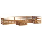 vidaXL Ensemble de canapés d'extérieur 7 pc Naturel