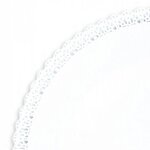 Plat rigide type dentelle pour gâteau Rond 32cm Blanc