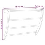 vidaXL Porte-serviette 60x25 5x49 cm Bois massif de noyer