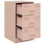 vidaXL Table de chevet rose 34 5x39x62 cm acier
