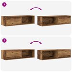 vidaXL Meuble TV vieux bois 100x31x25 5 cm bois d'ingénierie